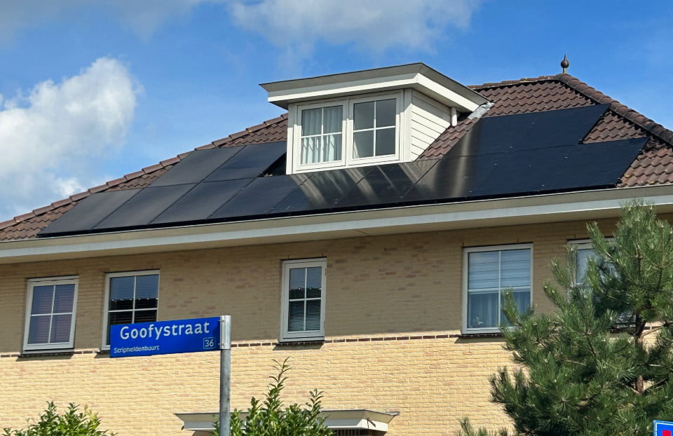 Zonnepaneleninstallatie van Het Zonneboertje op een woning