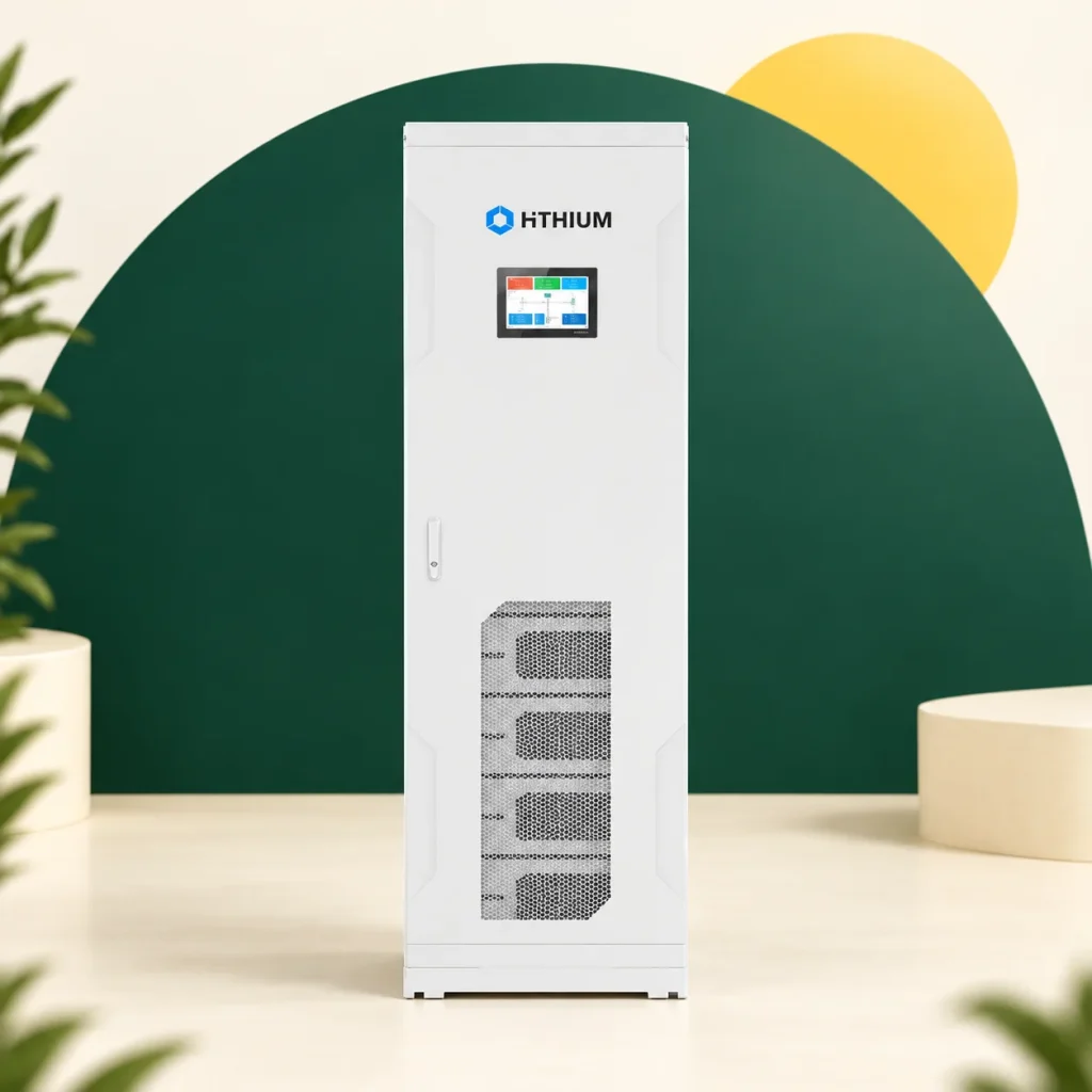Gesloten Hithium All-in-One ESS-kast met Victron en 30 kWh batterijopslag