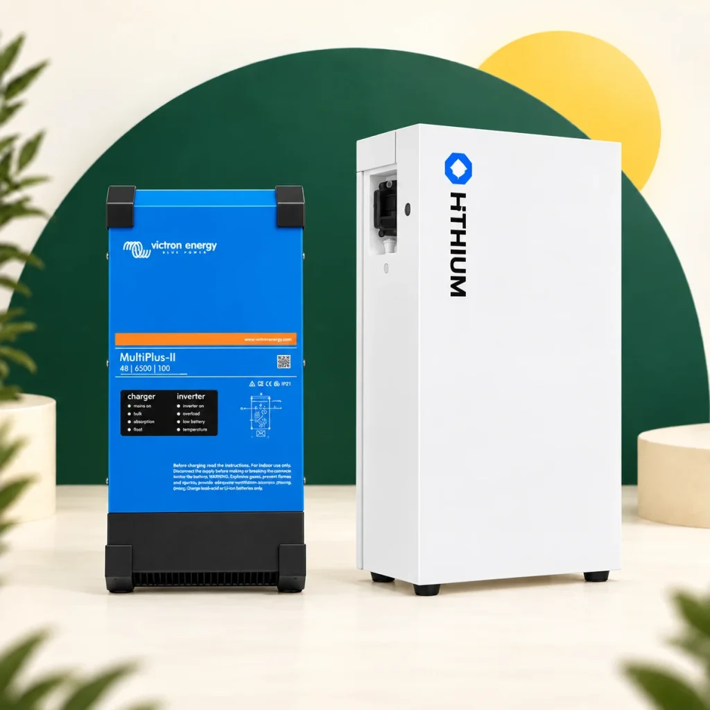 HiTHIUM L16-batterij met Victron MultiPlus-II 48/6500 voor 6,5 kVA en 16 kWh energieopslag