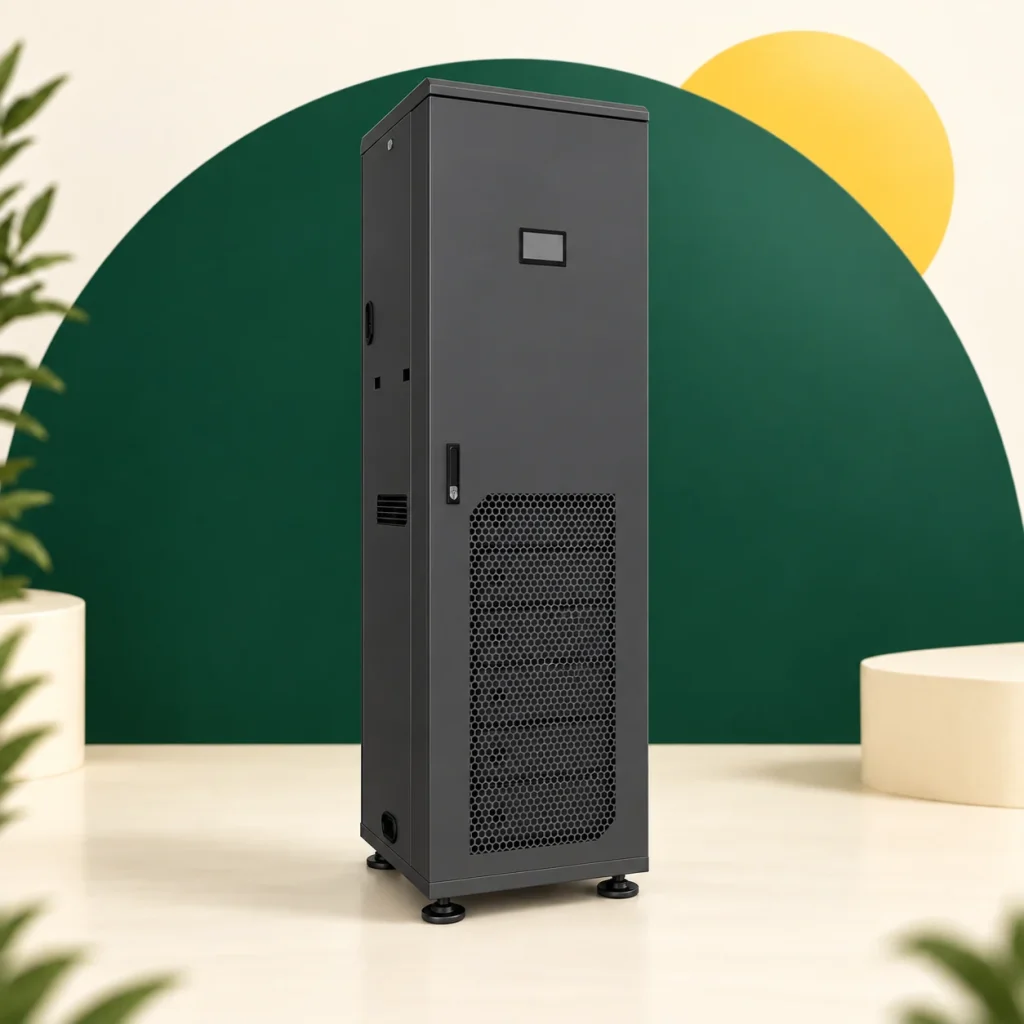 Gesloten Voltsmile All-in-One ESS-kast met Victron en 20,48 kWh batterijopslag